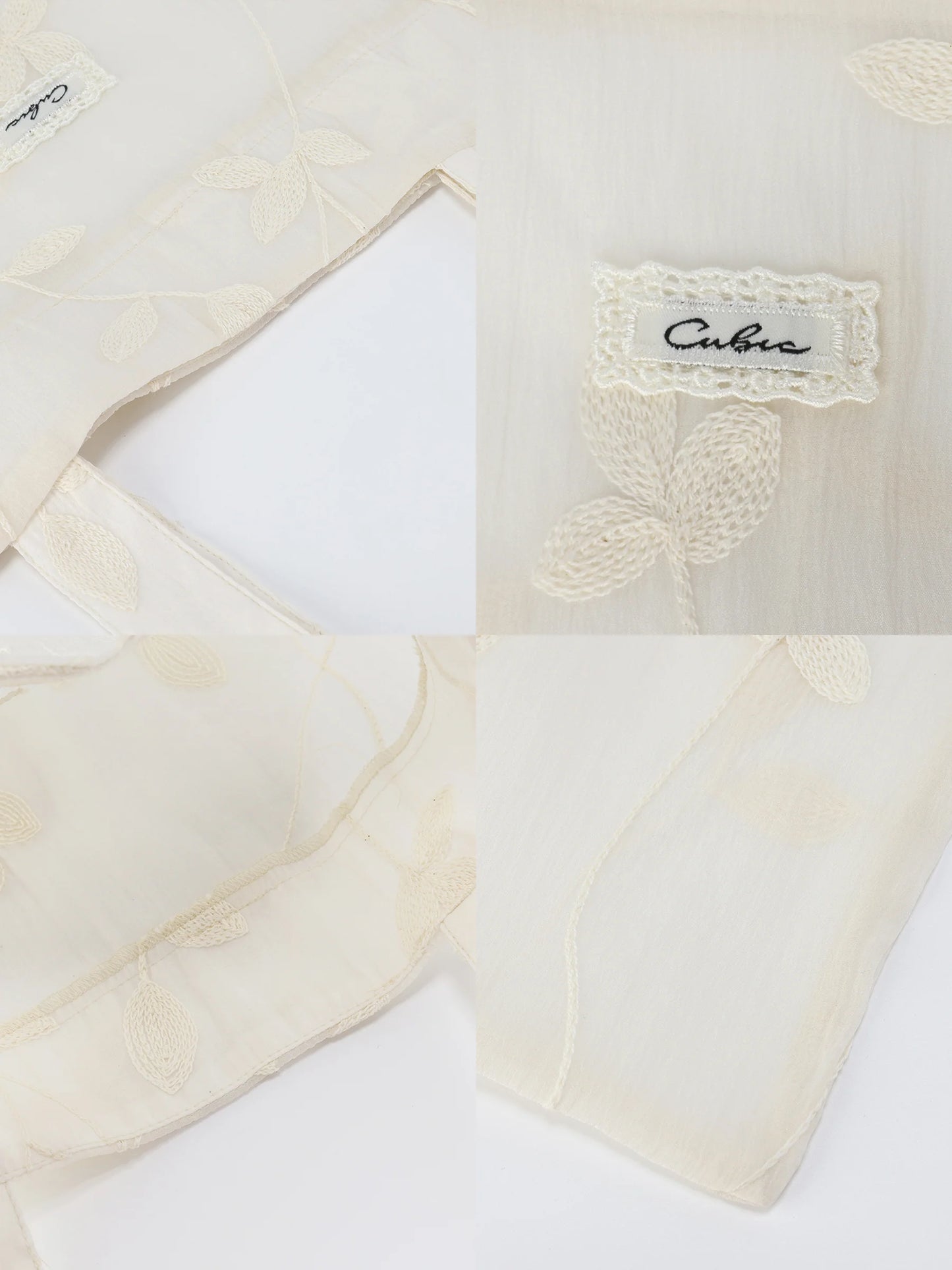 CUBIC Vine Lace Lightweight Shoulder Bag - Beige
