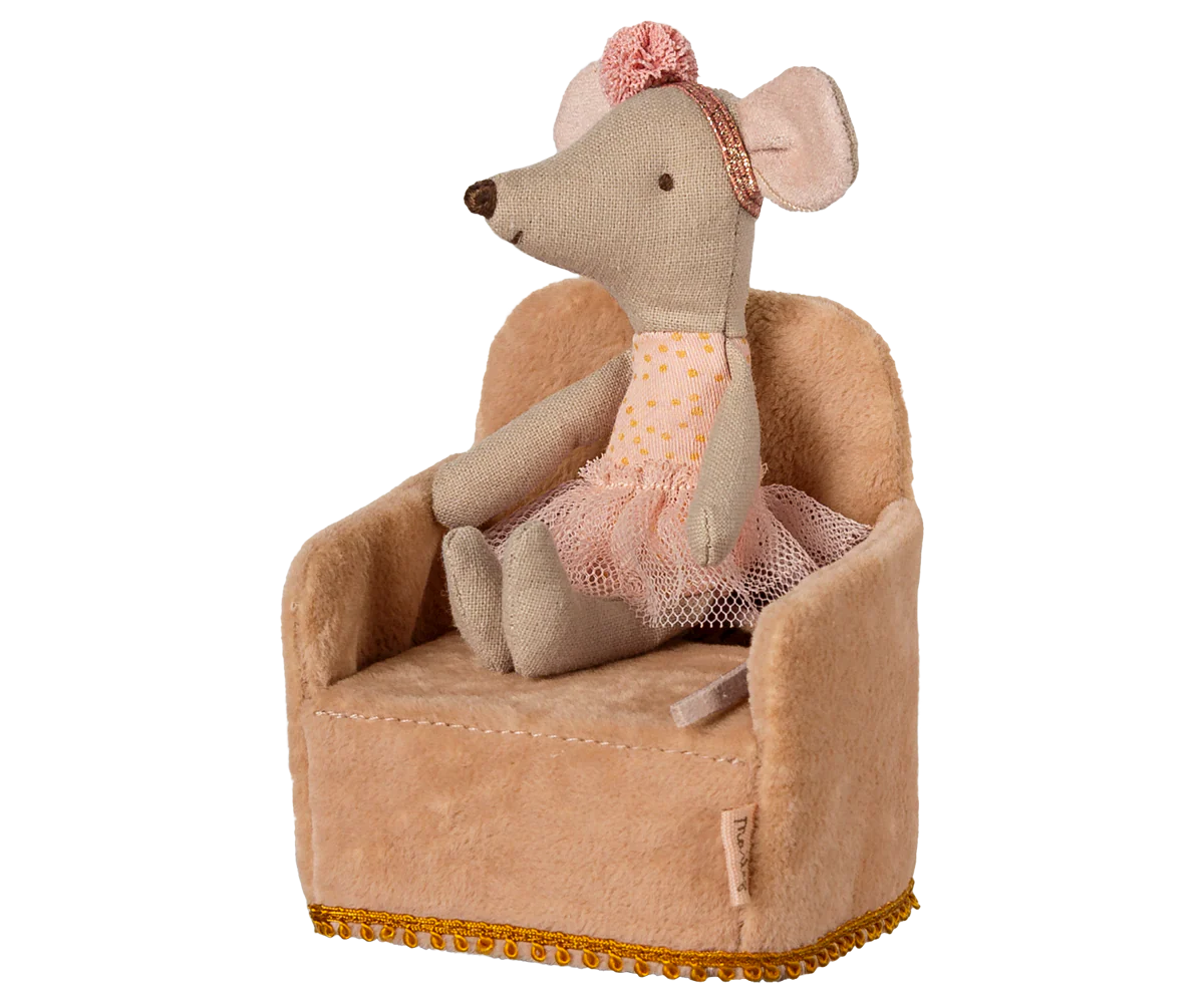 Maileg Folding Mouse Chair - Powder