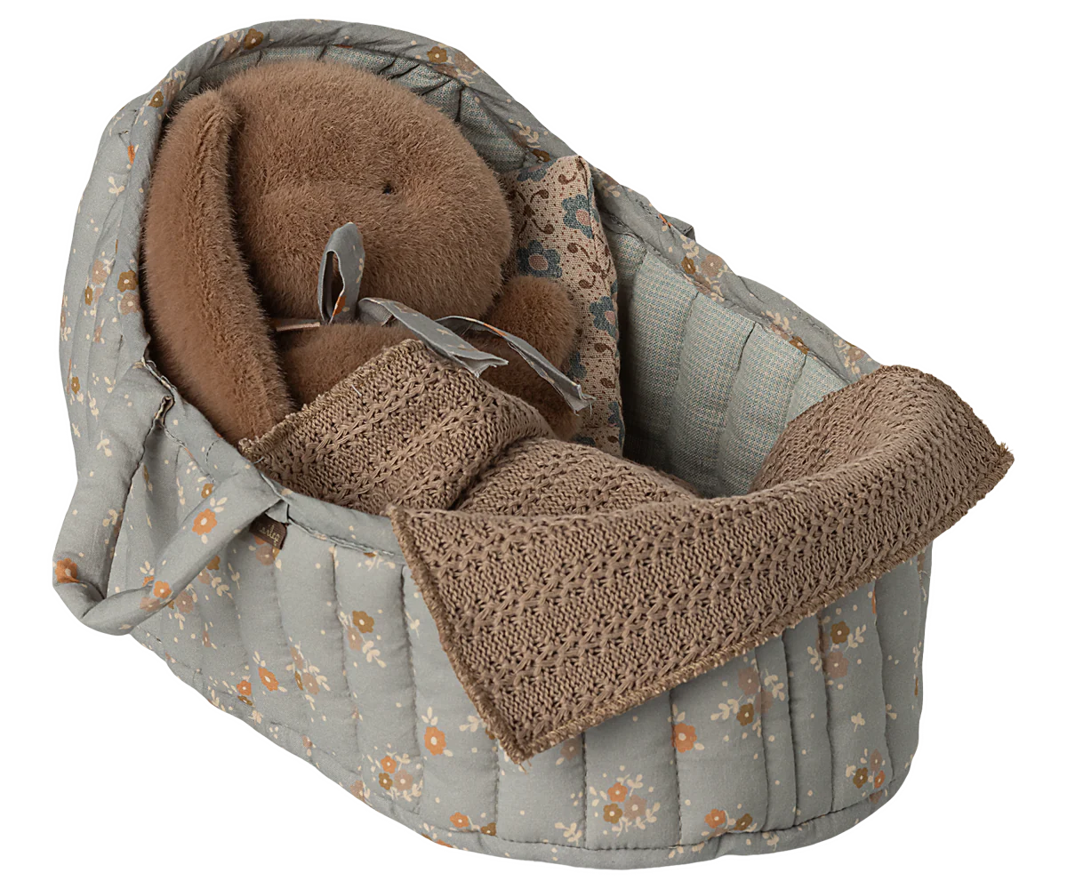 Maileg Large Carry Cot - Blue
