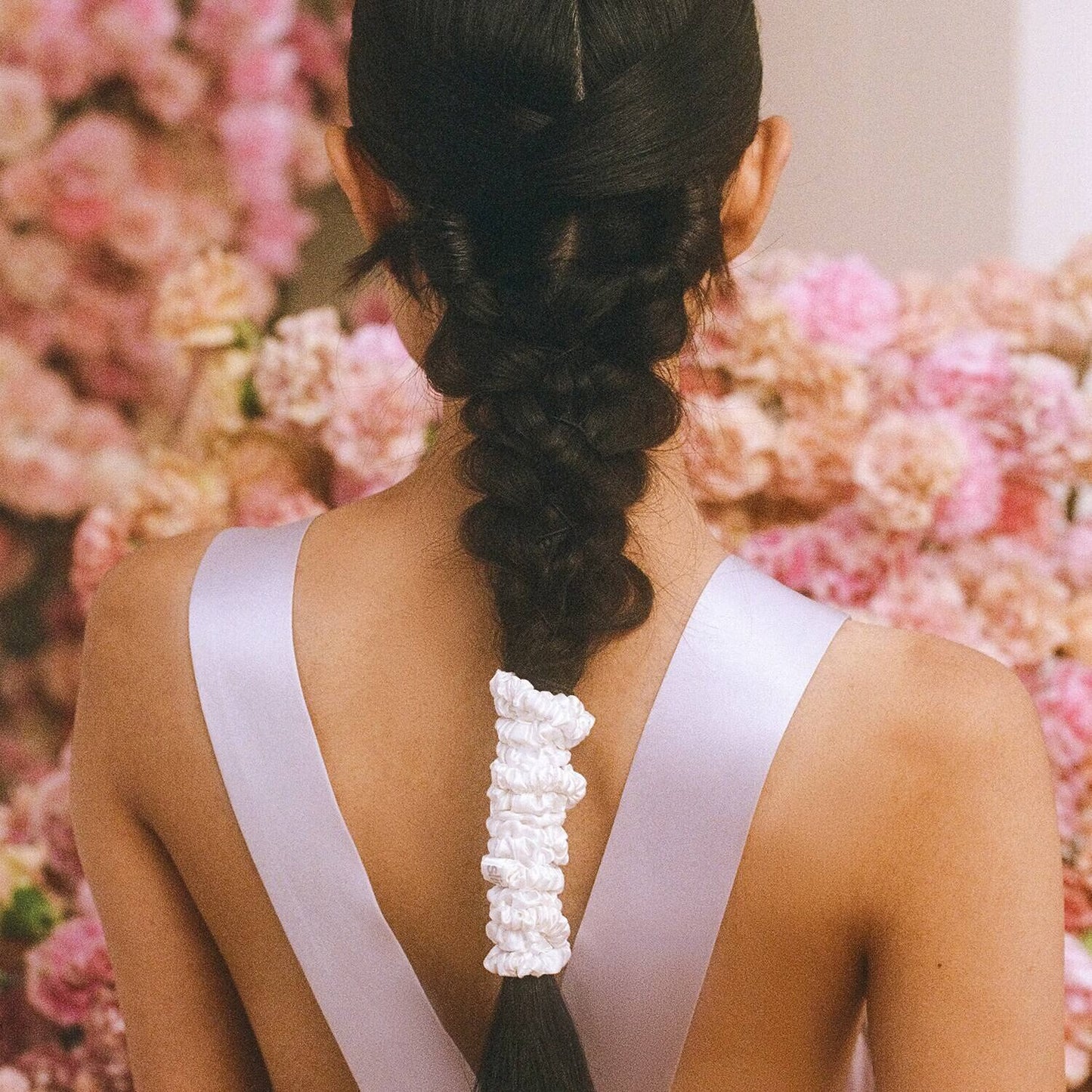 Slip Skinny Scrunchies - White