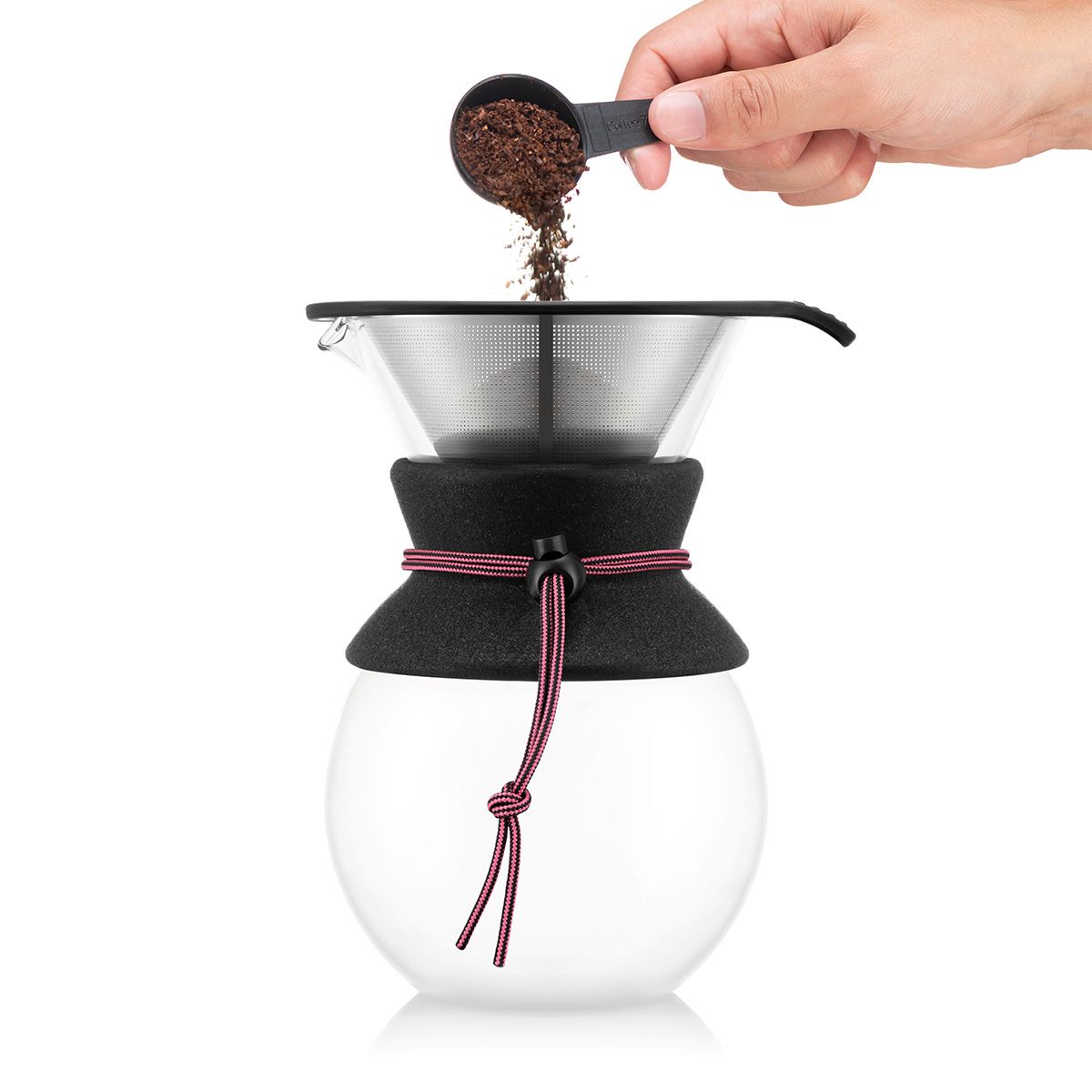 Bodum POUR OVER Coffee Maker - Permanent Filter 1L - Pink