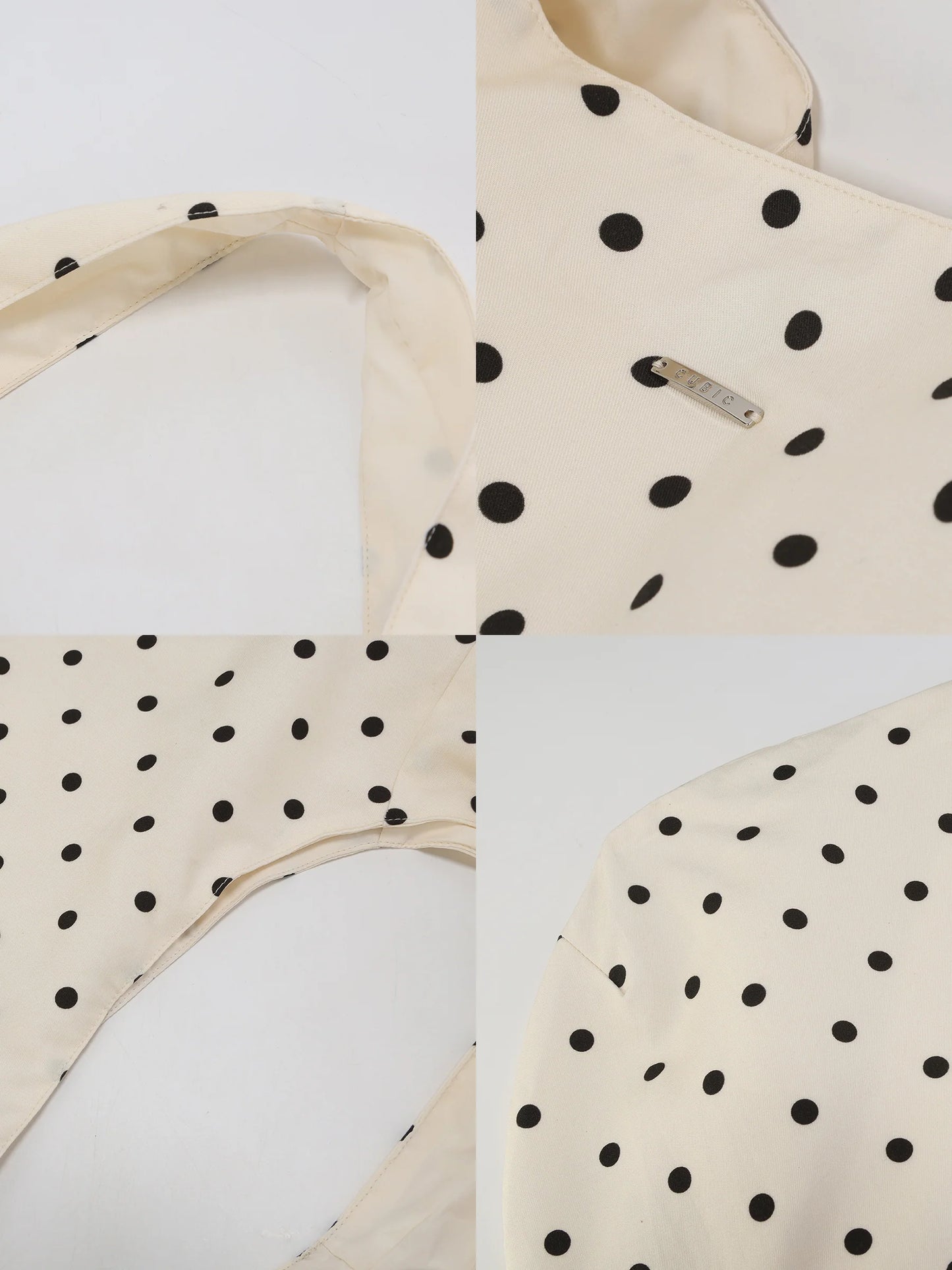 CUBIC Polka Dot Casual Bag - Beige