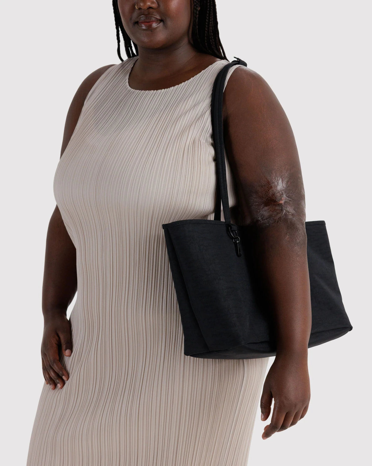 BAGGU Medium Nylon Reversible Tote - Black Mix