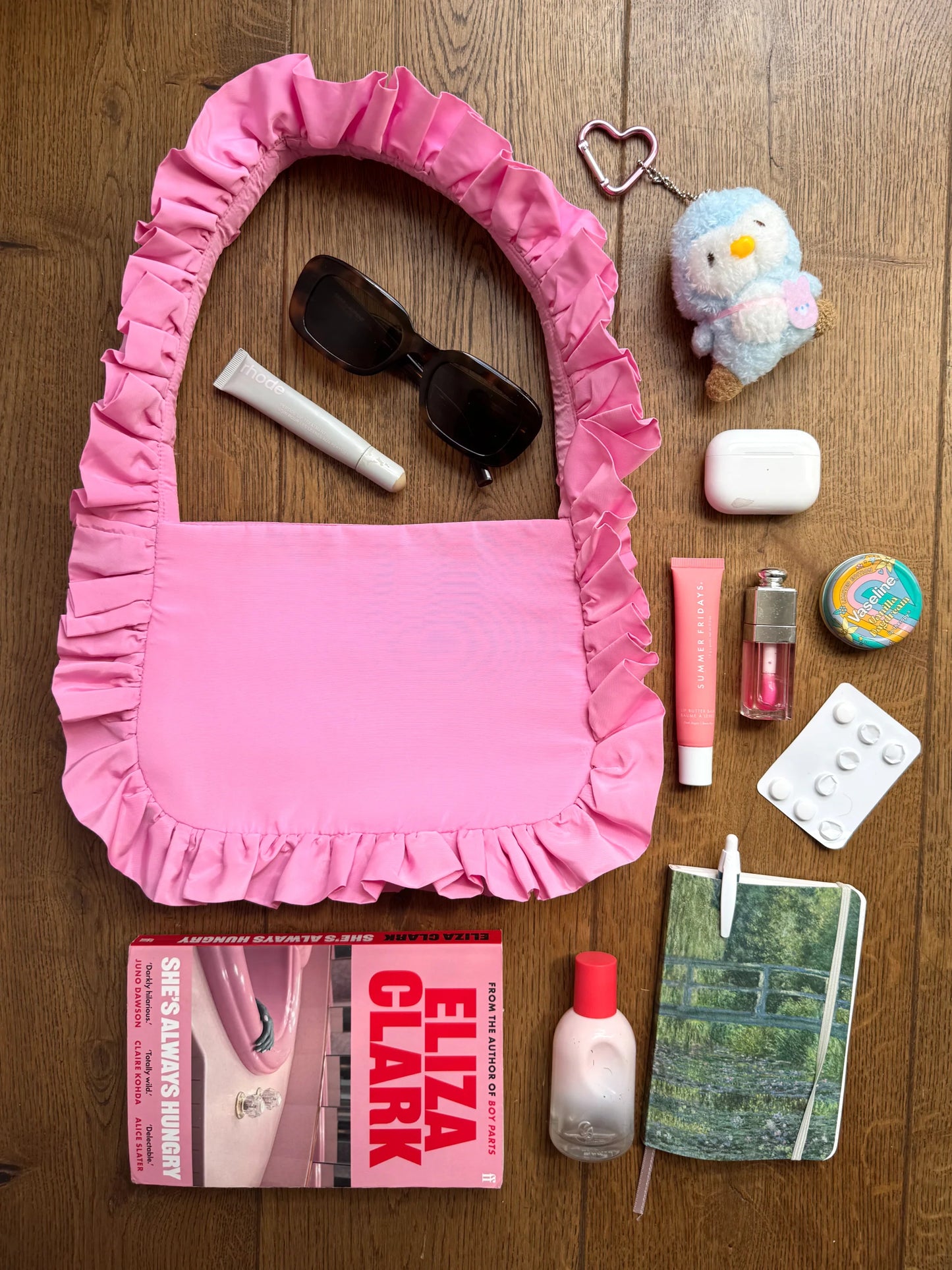 BAGGY London Original Ruffle Bag- Baby Pink