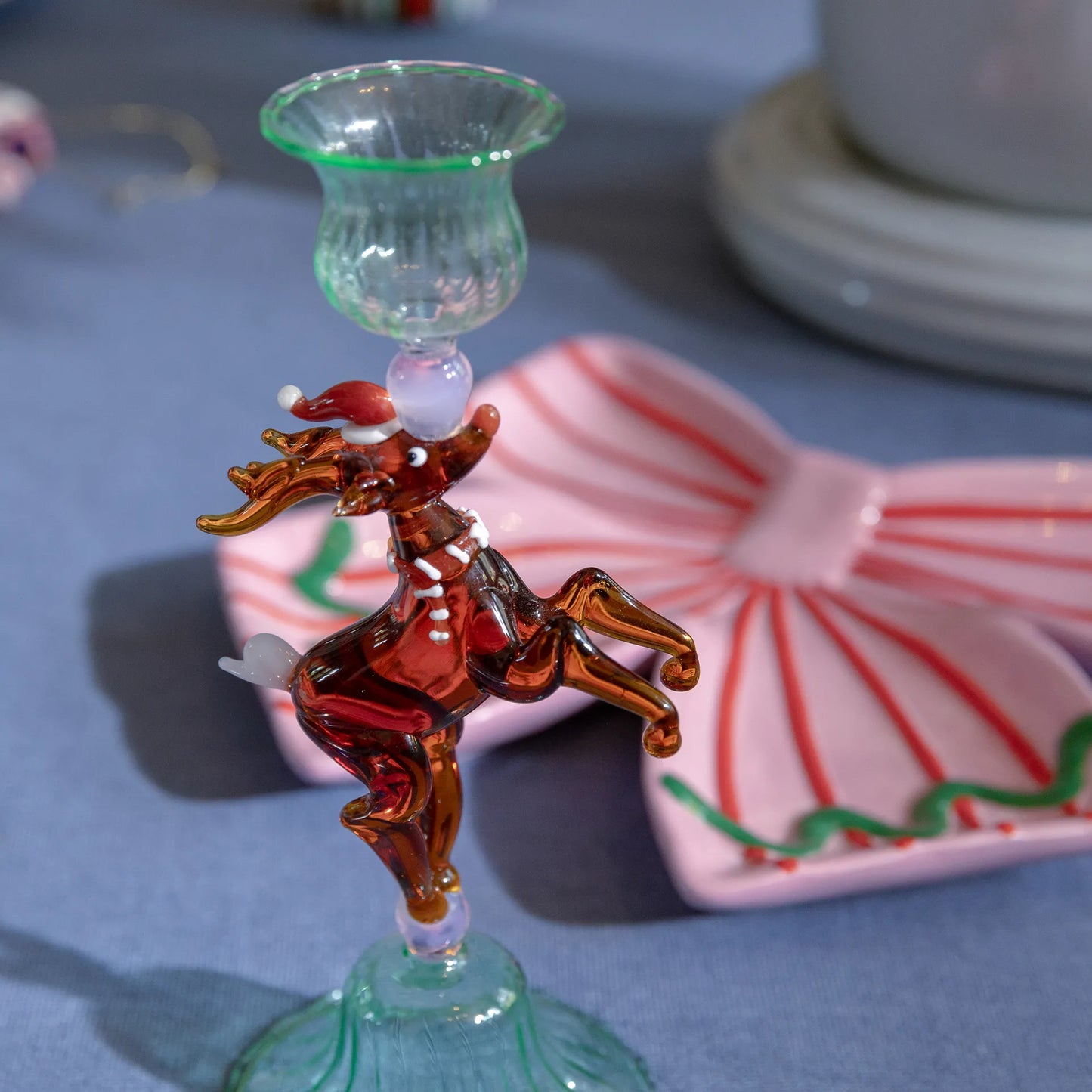 &Klevering Candle Holder Merry Reindeer