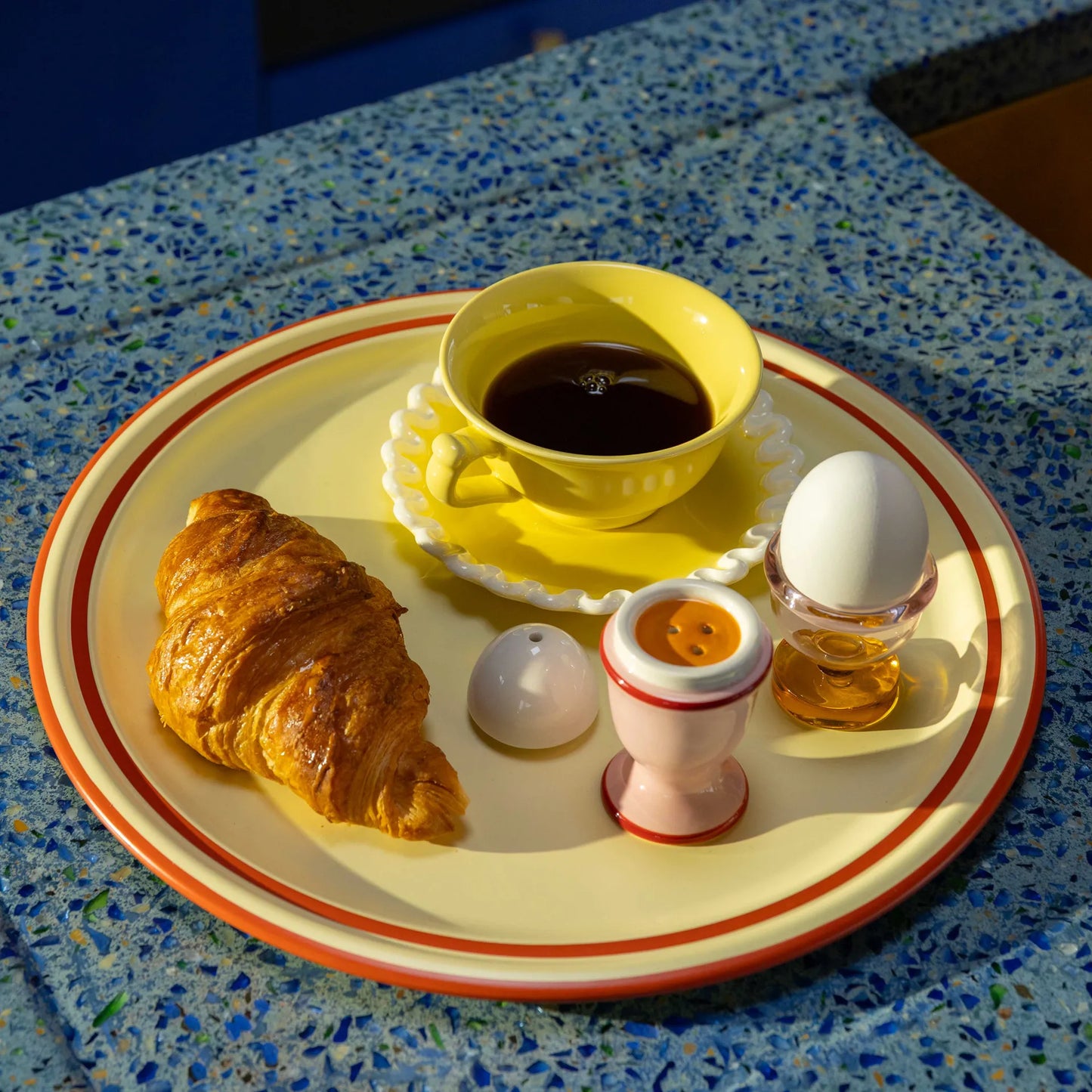 &Klevering Cup & Saucer Whip Yellow - Set of 2