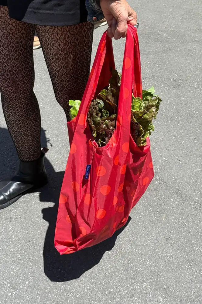 BAGGU Standard Reusable Bag - Red Polka Dot