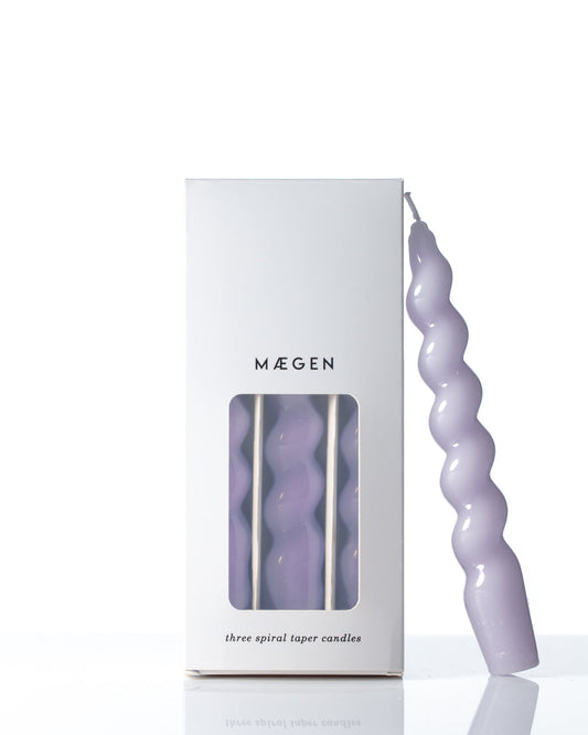 MAEGEN Glossy Twisted candles - pack of 3 