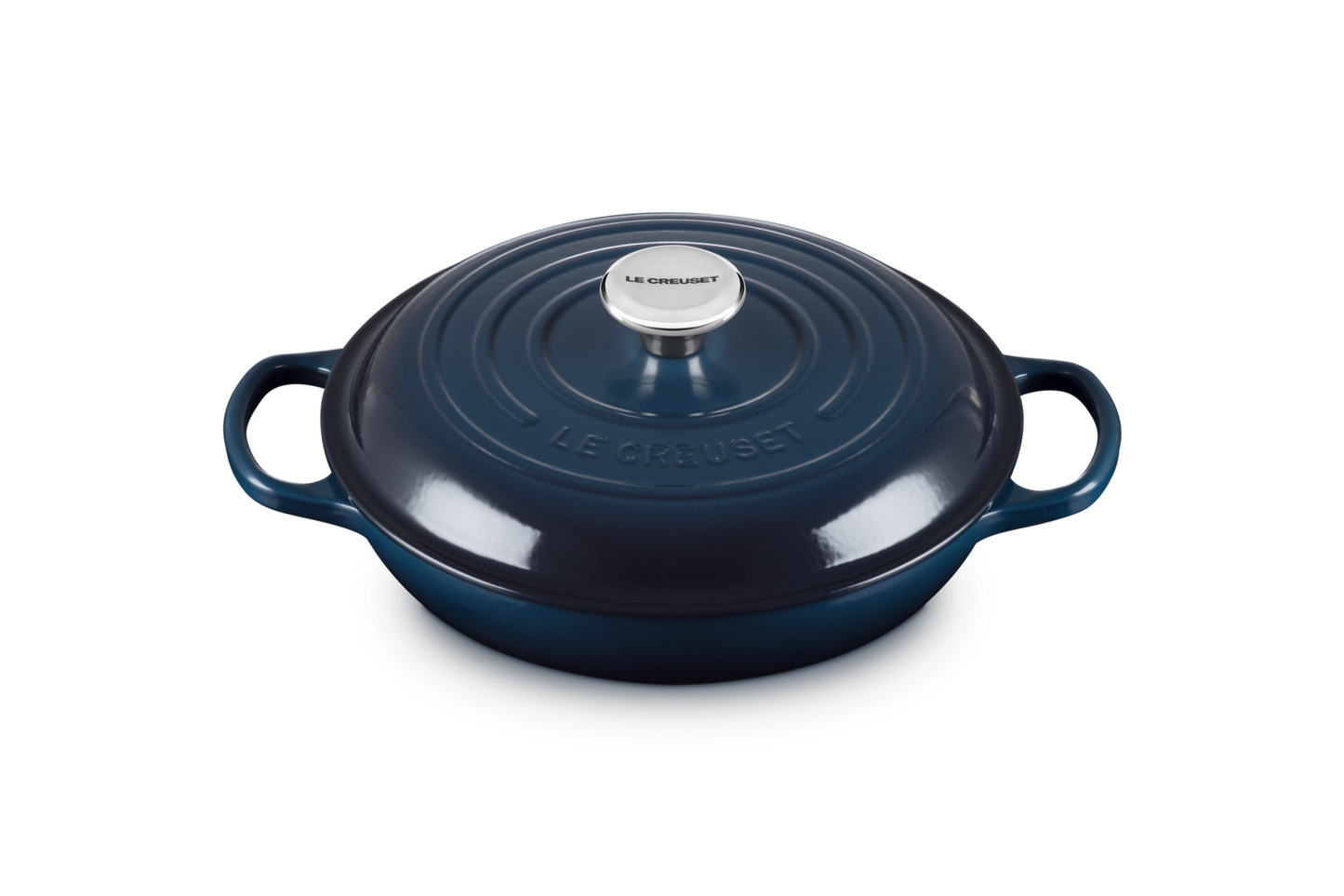 Le Creuset Cast Iron Shallow Casserole - Nuit 26cm