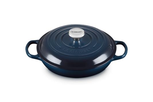 Le Creuset Cast Iron Shallow Casserole - Nuit 26cm
