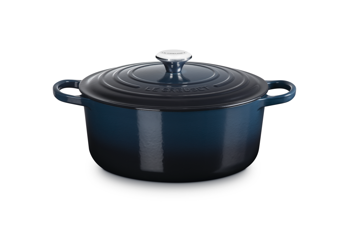 Le Creuset Cast Iron Round Casserole - Nuit 28cm
