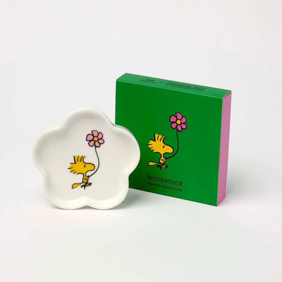 Magpie Peanuts Flower Shaped Trinket Dish Woodstock