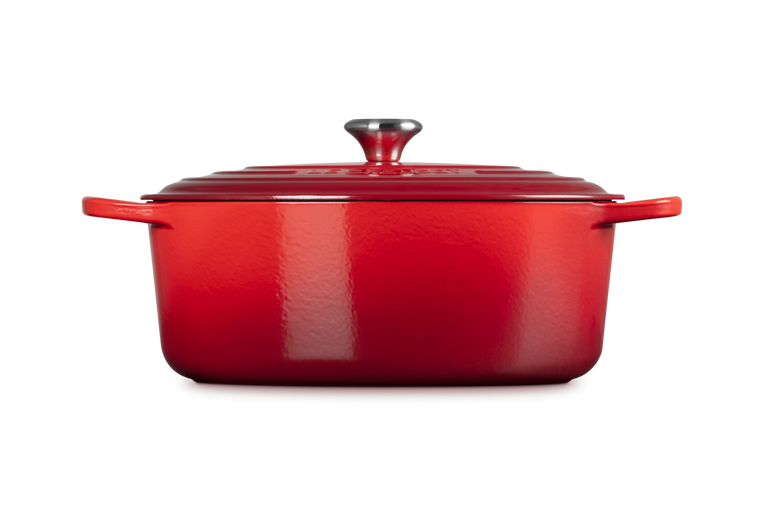 Le Creuset 35cm Signature Cast Iron Oval Casserole Dish - Cerise