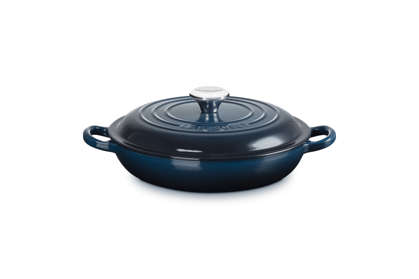 Le Creuset Cast Iron Shallow Casserole - Nuit 22cm
