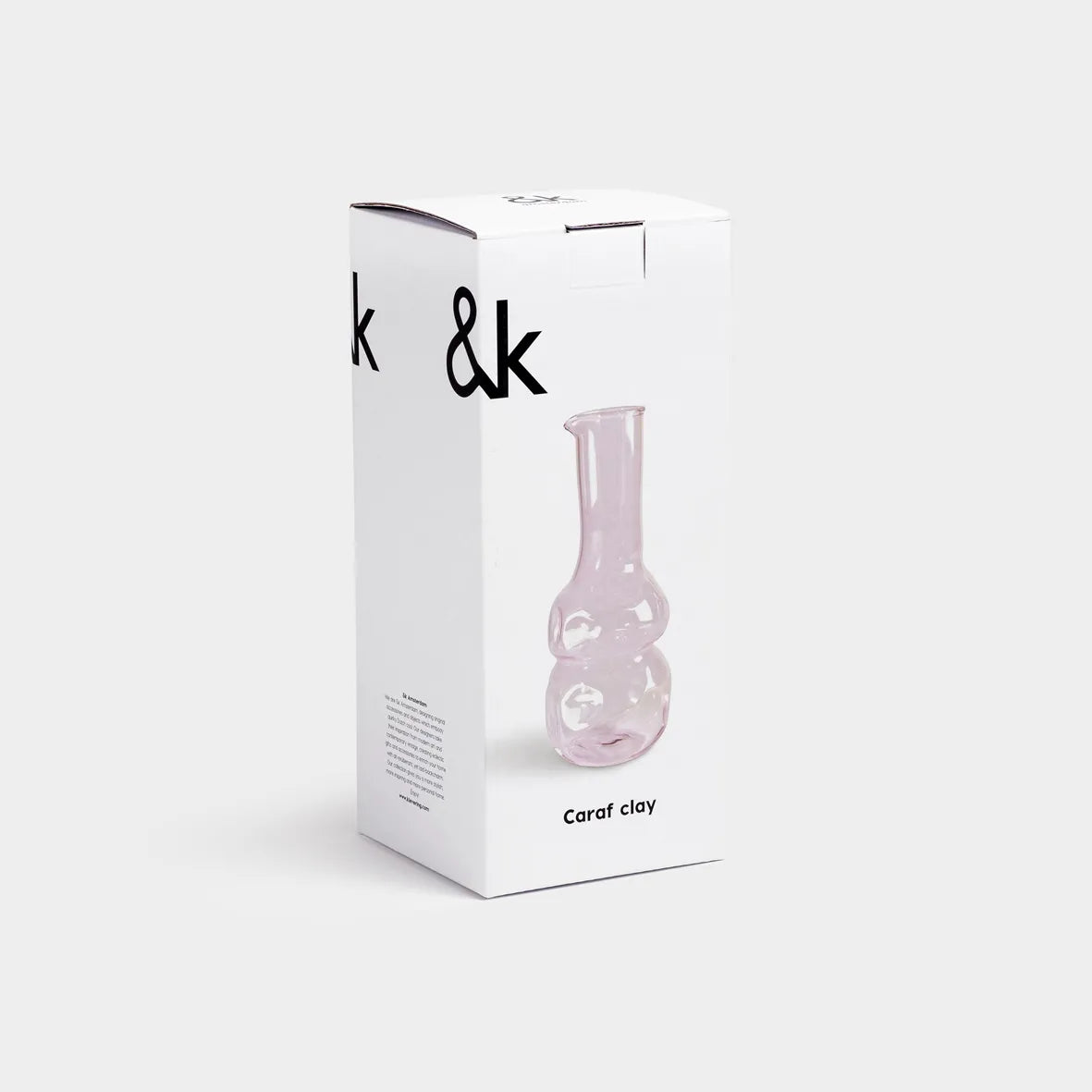 &Klevering Glass Carafe Clay Pink