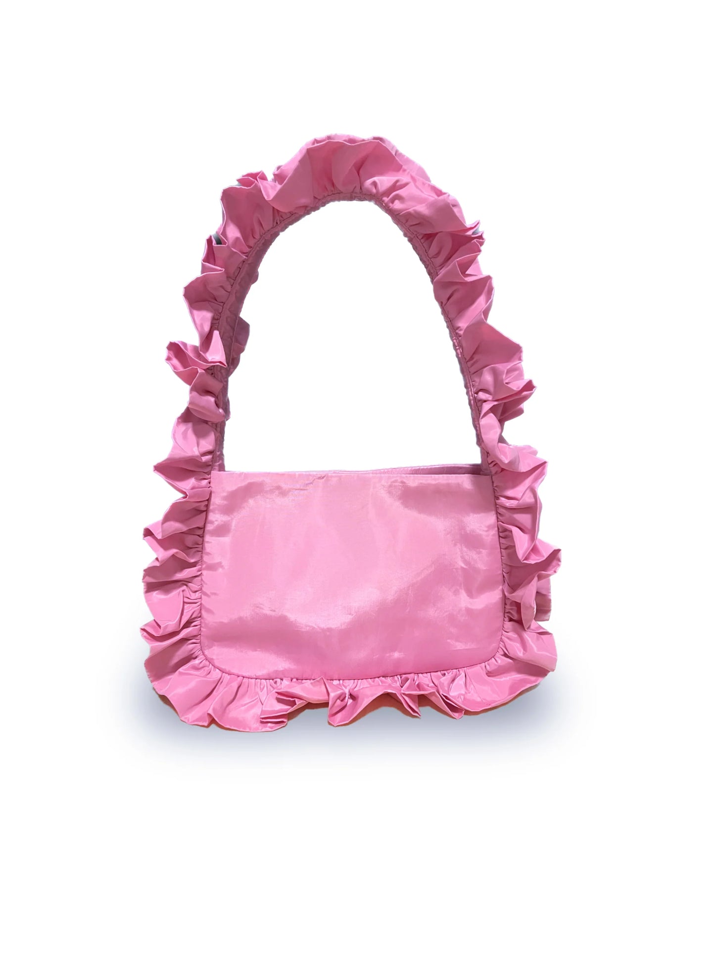BAGGY London Original Ruffle Bag- Baby Pink