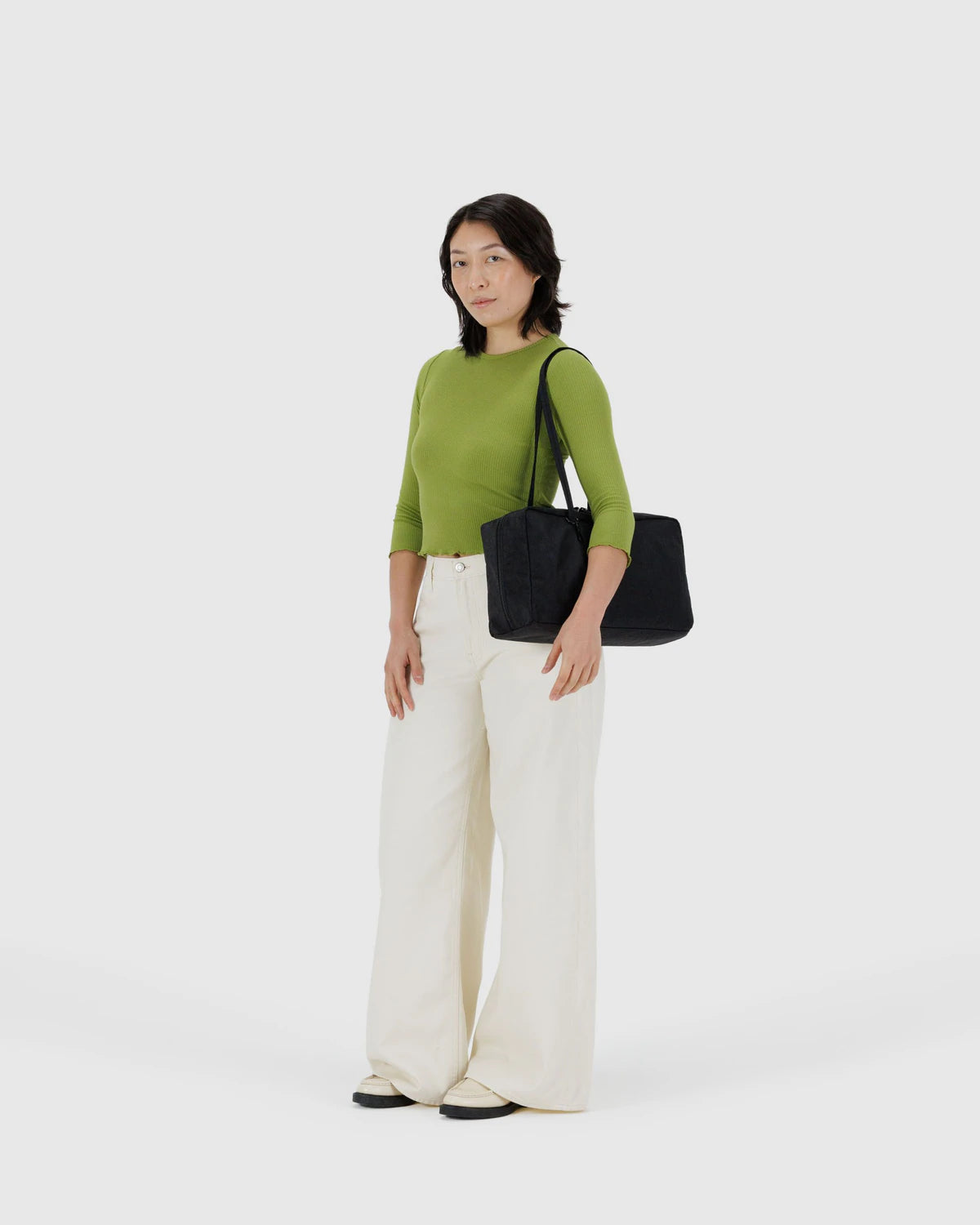 BAGGU Medium Nylon Bowler Bag - Black