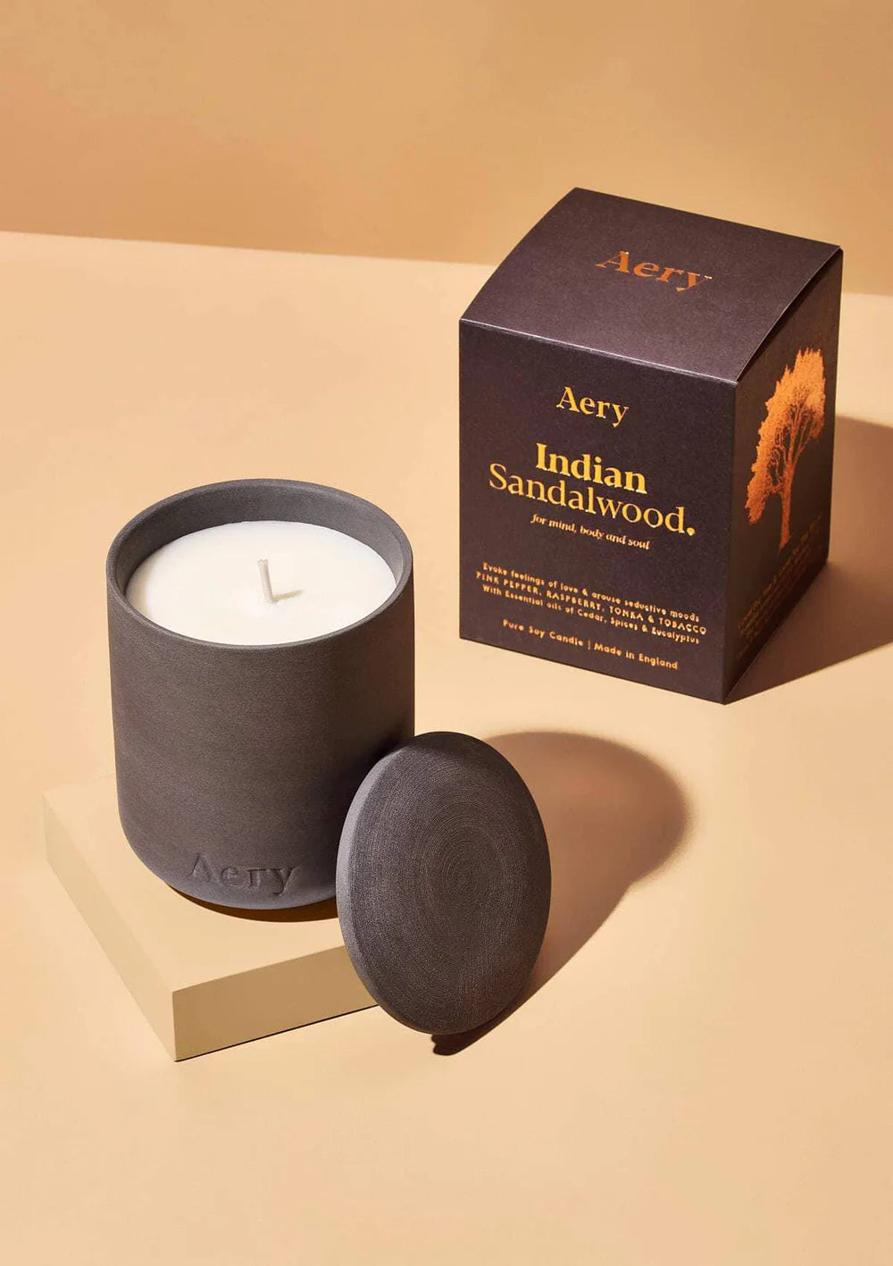 Aery Indian Sandalwood Scented Candle 