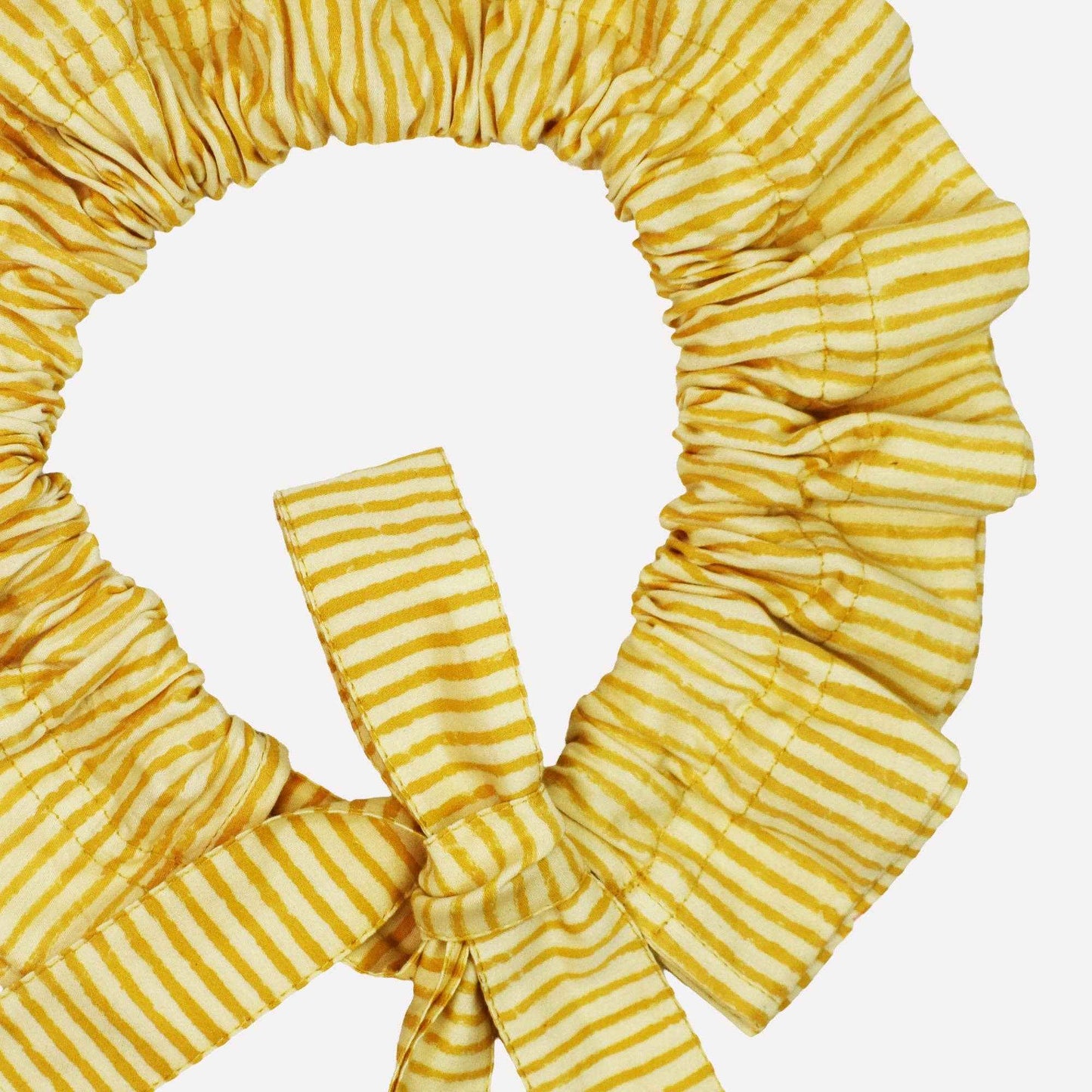 YONDER Cotton Tie Collar | Candy Cane Lemon