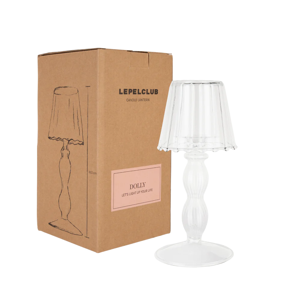 Lepelclub Dolly Candle Lantern Clear