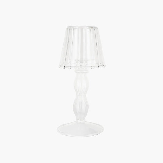 Lepelclub Dolly Glass candle lantern in clear