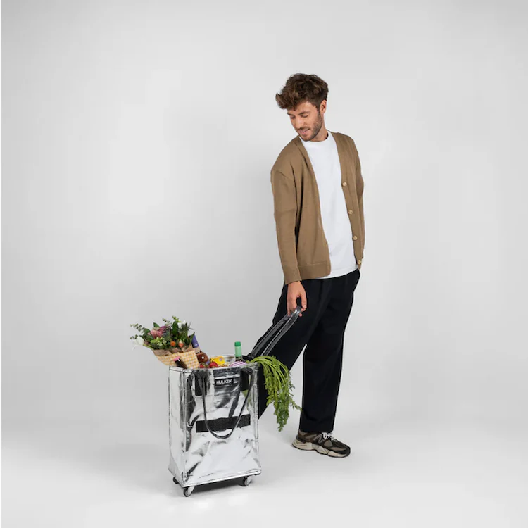 Hulken Original Rolling Small Tote Bag - Silver