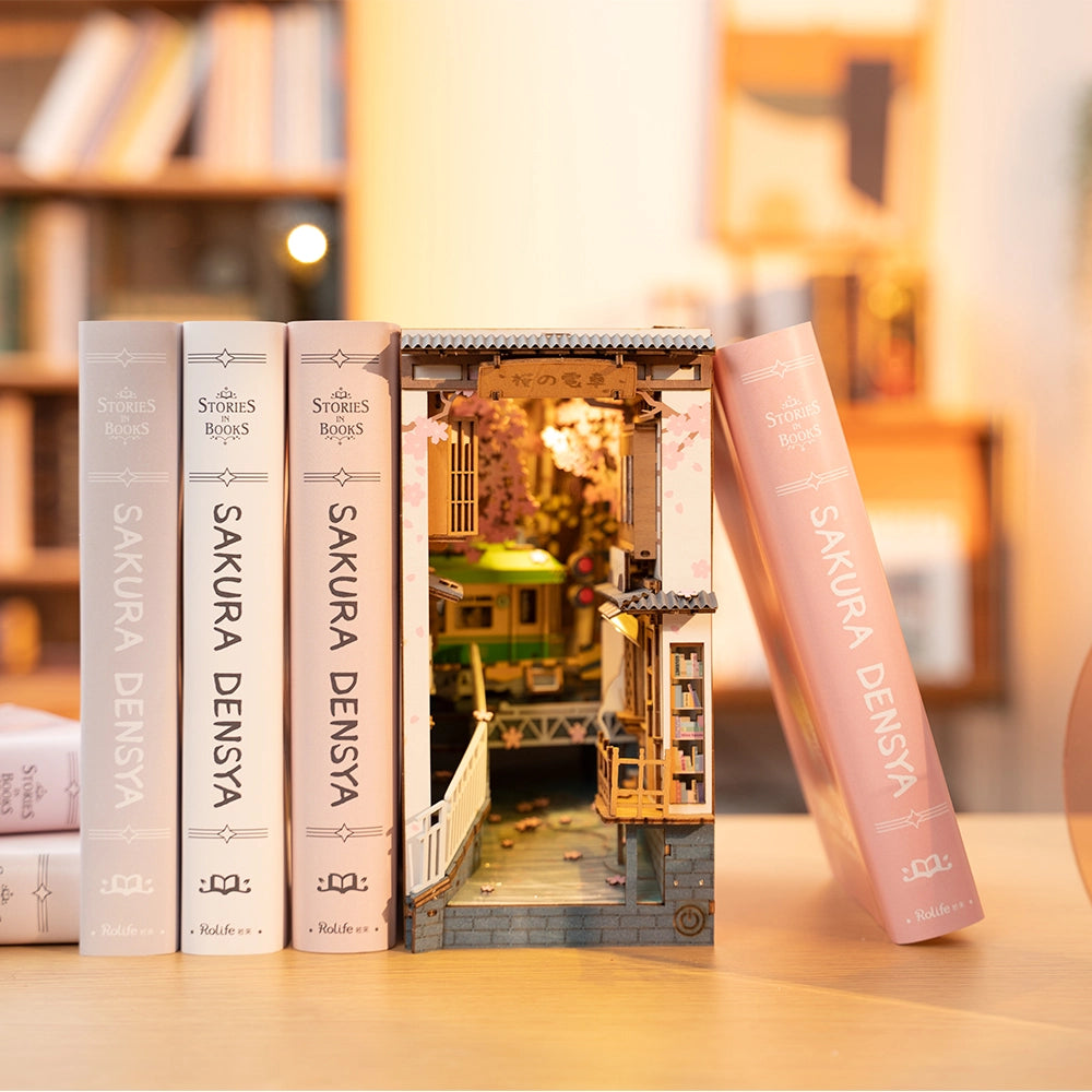 Rolife Book Nook Shelf Insert - Sakura Densya