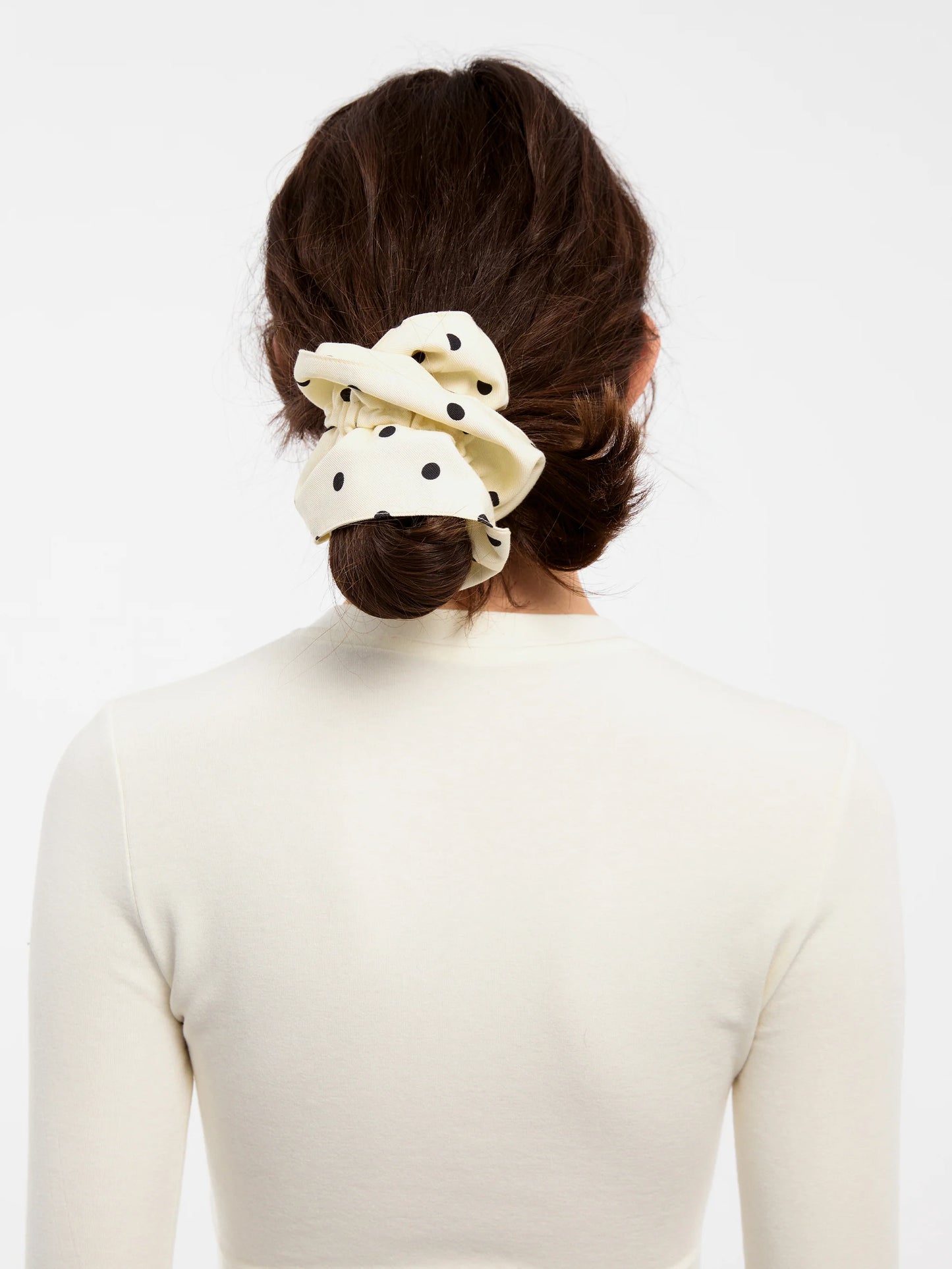 CUBIC Polka Dot Hair Tie - Beige