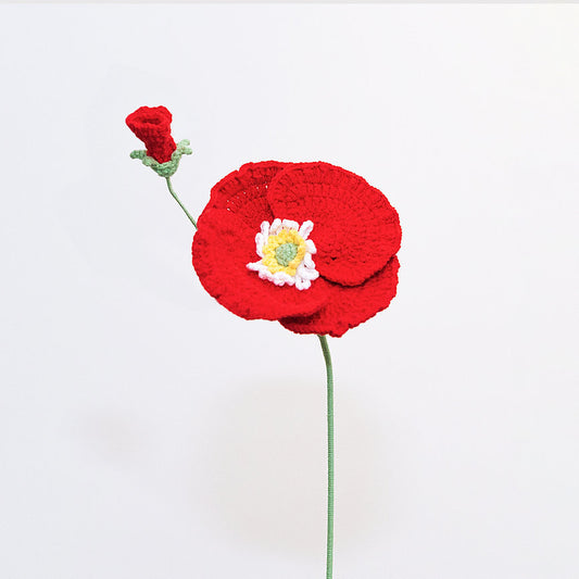 Handmade Crochet Flower- Poppy