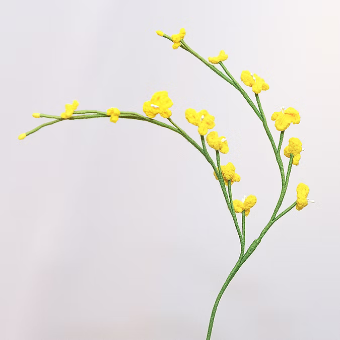 Handmade Crochet Flower - Forsythia