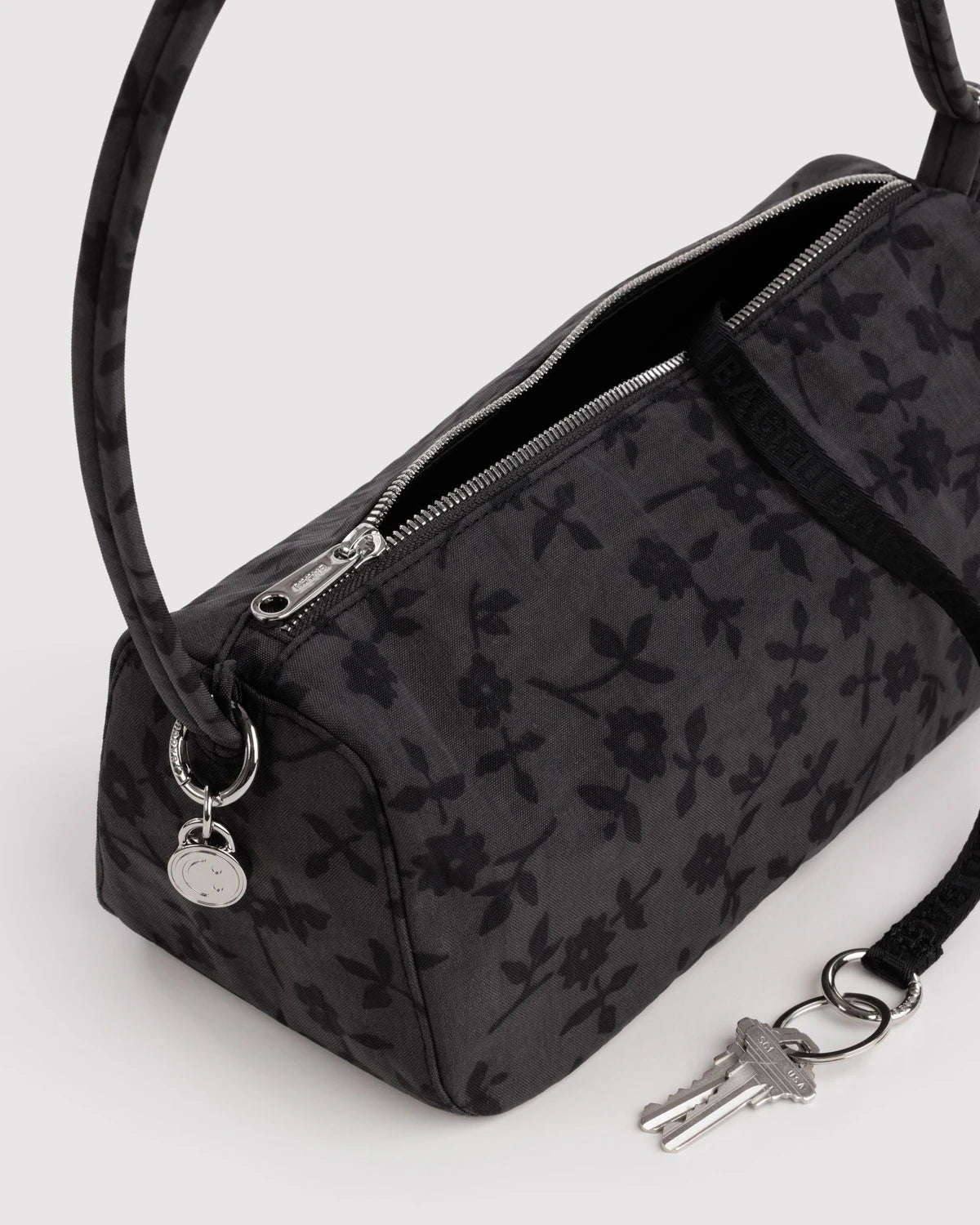 BAGGU Nylon Loaf Bag - Charcoal Ditsy Floral