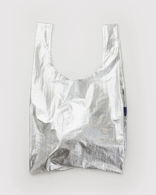 BAGGU Standard Reusable Bag - Chrome Metallic