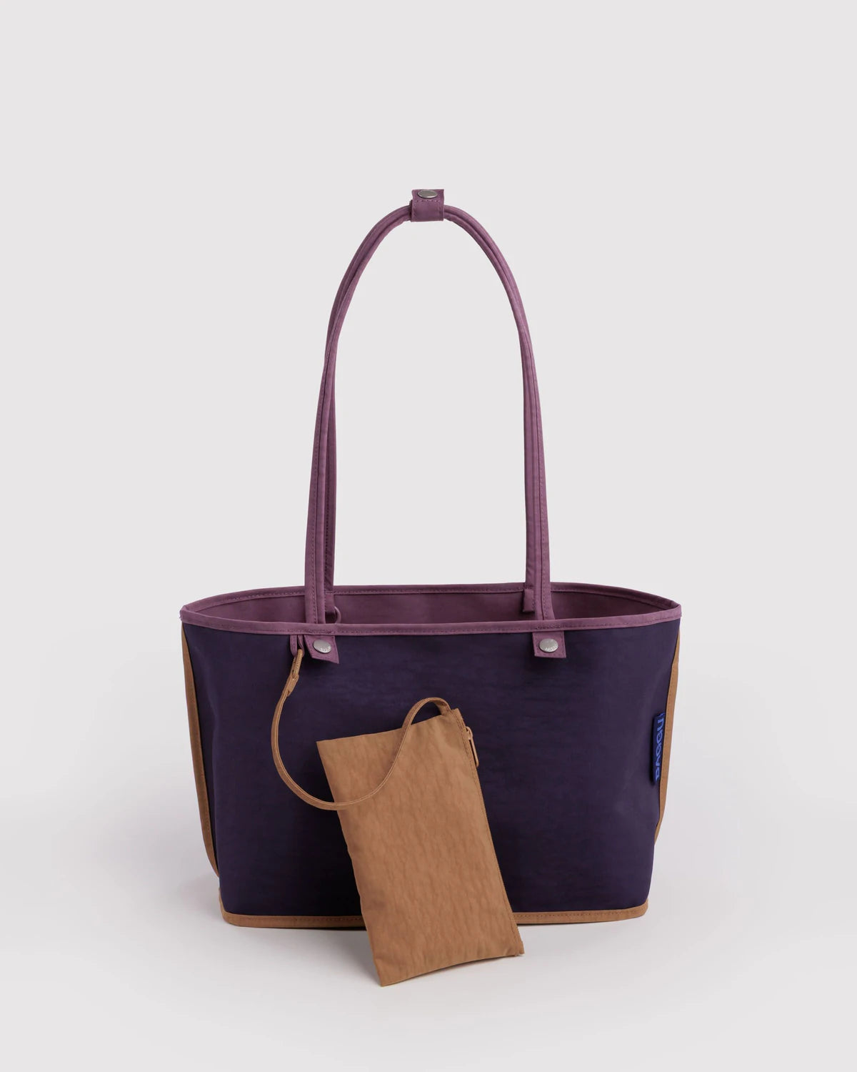 BAGGU Medium Nylon Reversible Tote - Wild Plum Mix