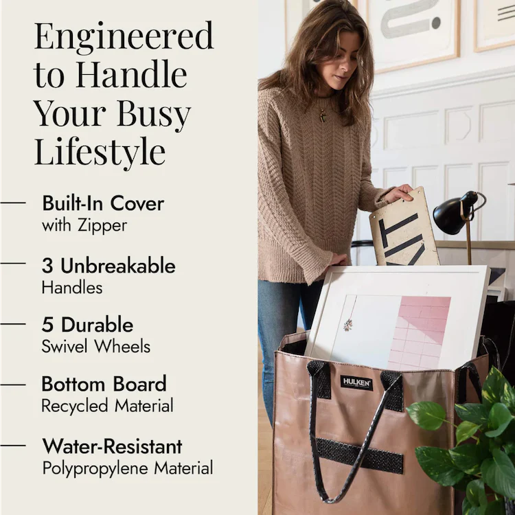 Hulken Original Rolling Small Tote Bag - Rose Gold