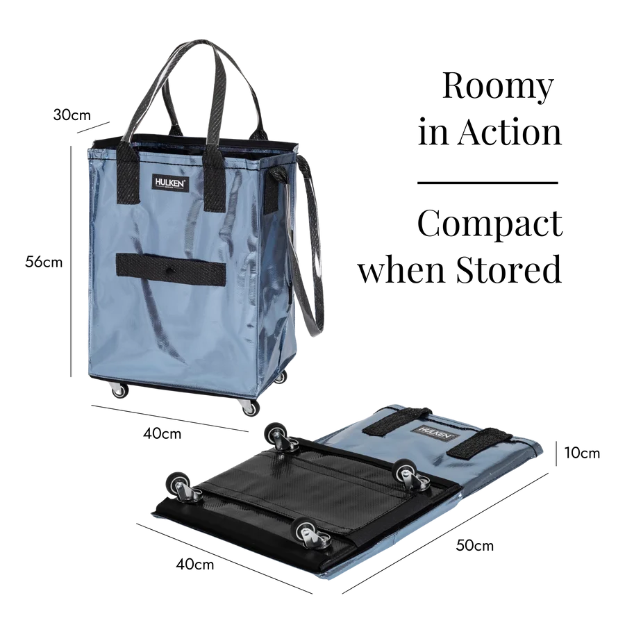 Hulken Original Rolling Medium Tote Bag - Crystal Blue