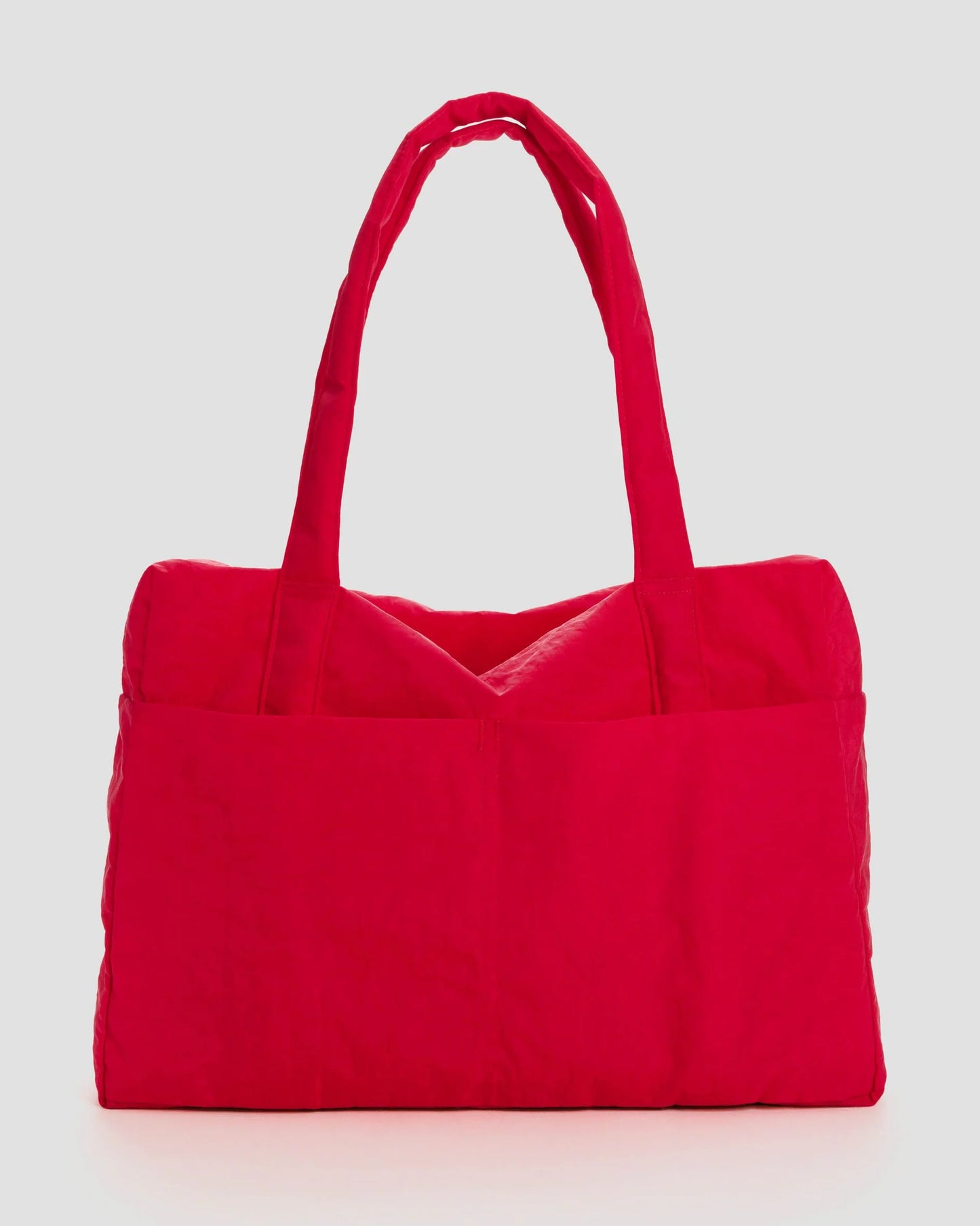 baggu travel carry on bag in candy apple red