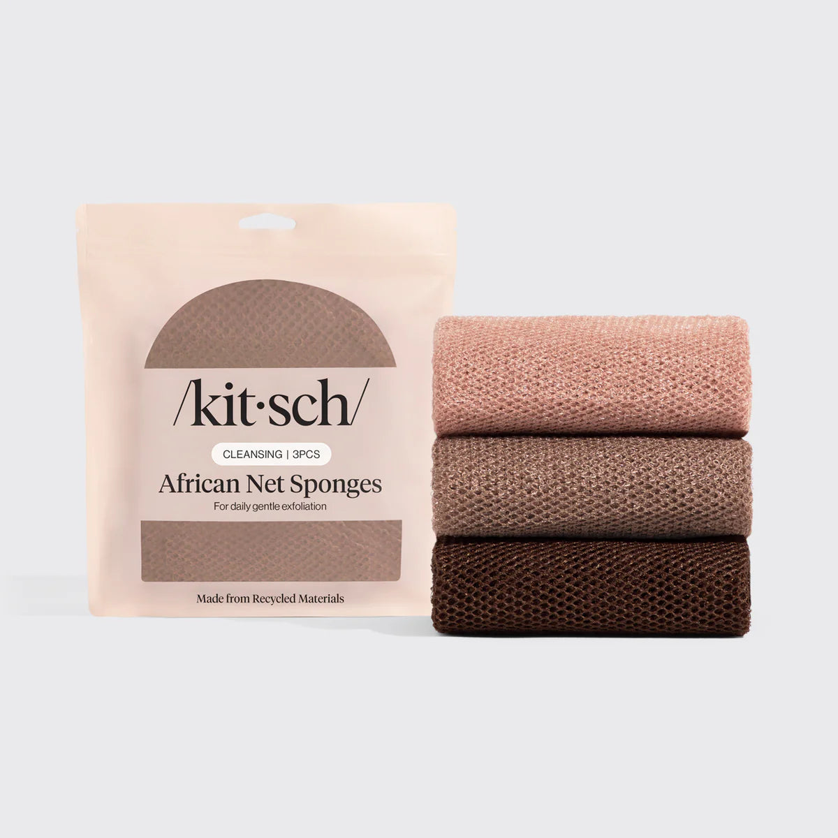 KITSCH African Net Sponge in Rosewood colourway on a white background 