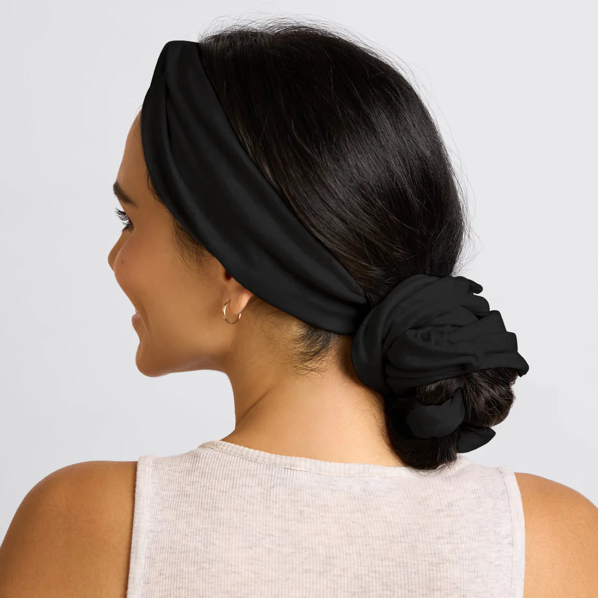 KITSCH Set & Flow Heatless Curling Headband - Black