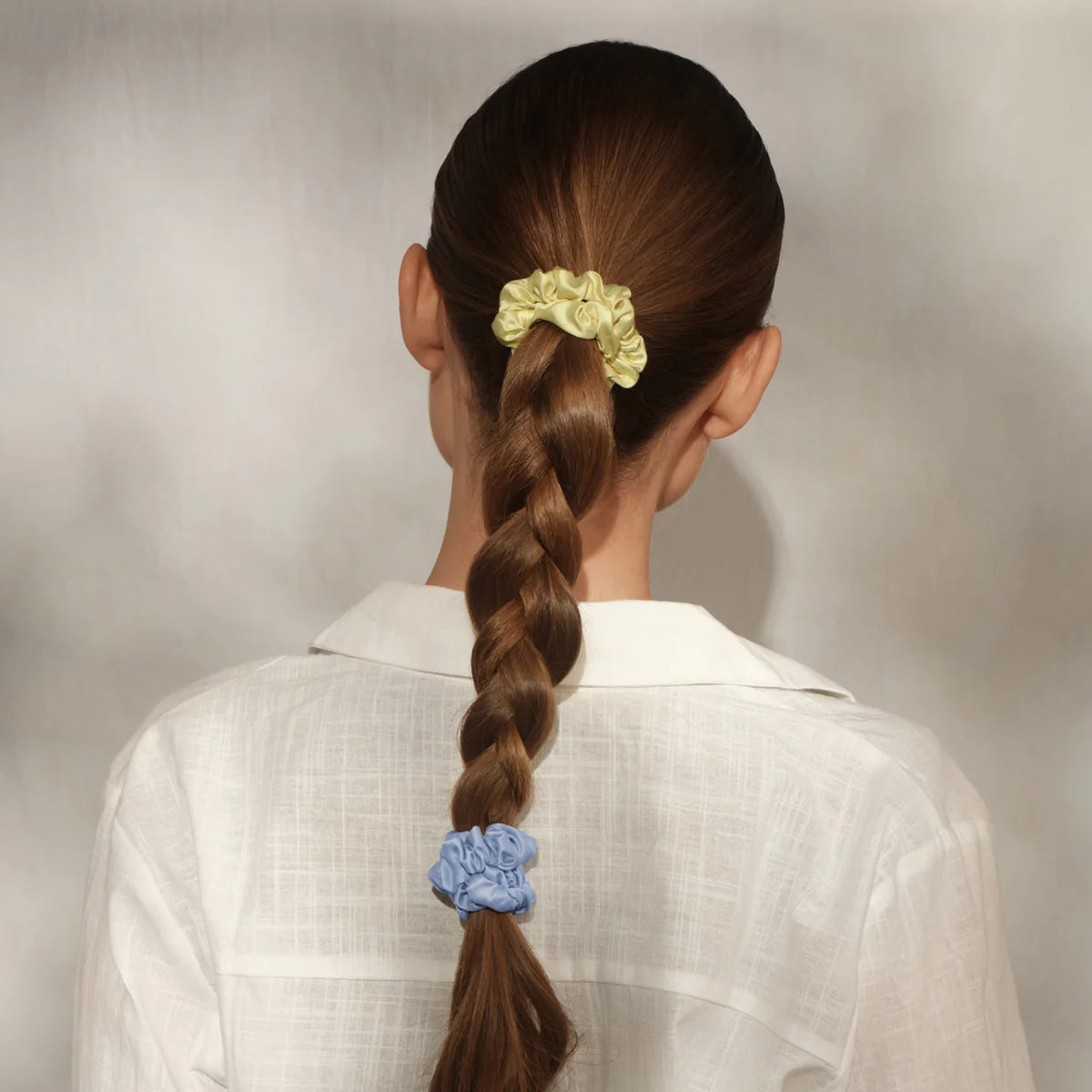 KITSCH Ruched Satin Scrunchies Set of 5 - Multi Colour