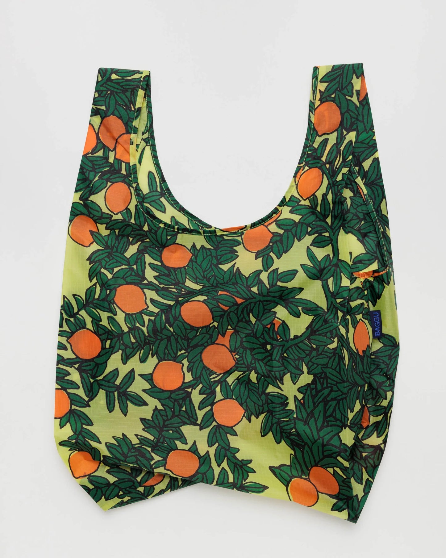 baggu standard reusable bag in orange tree yellow