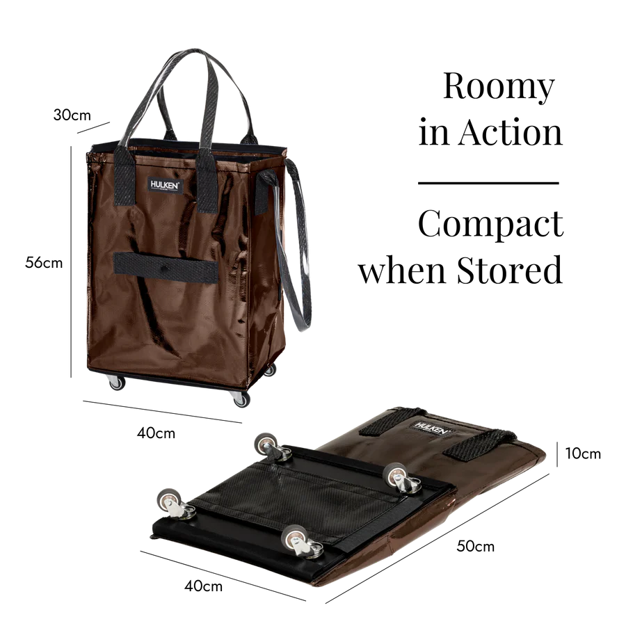 Hulken Original Rolling Medium Tote Bag - Chocolate Brown