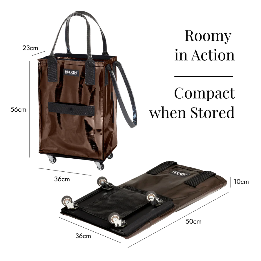 Hulken Original Rolling Small Tote Bag  - Chocolate Brown