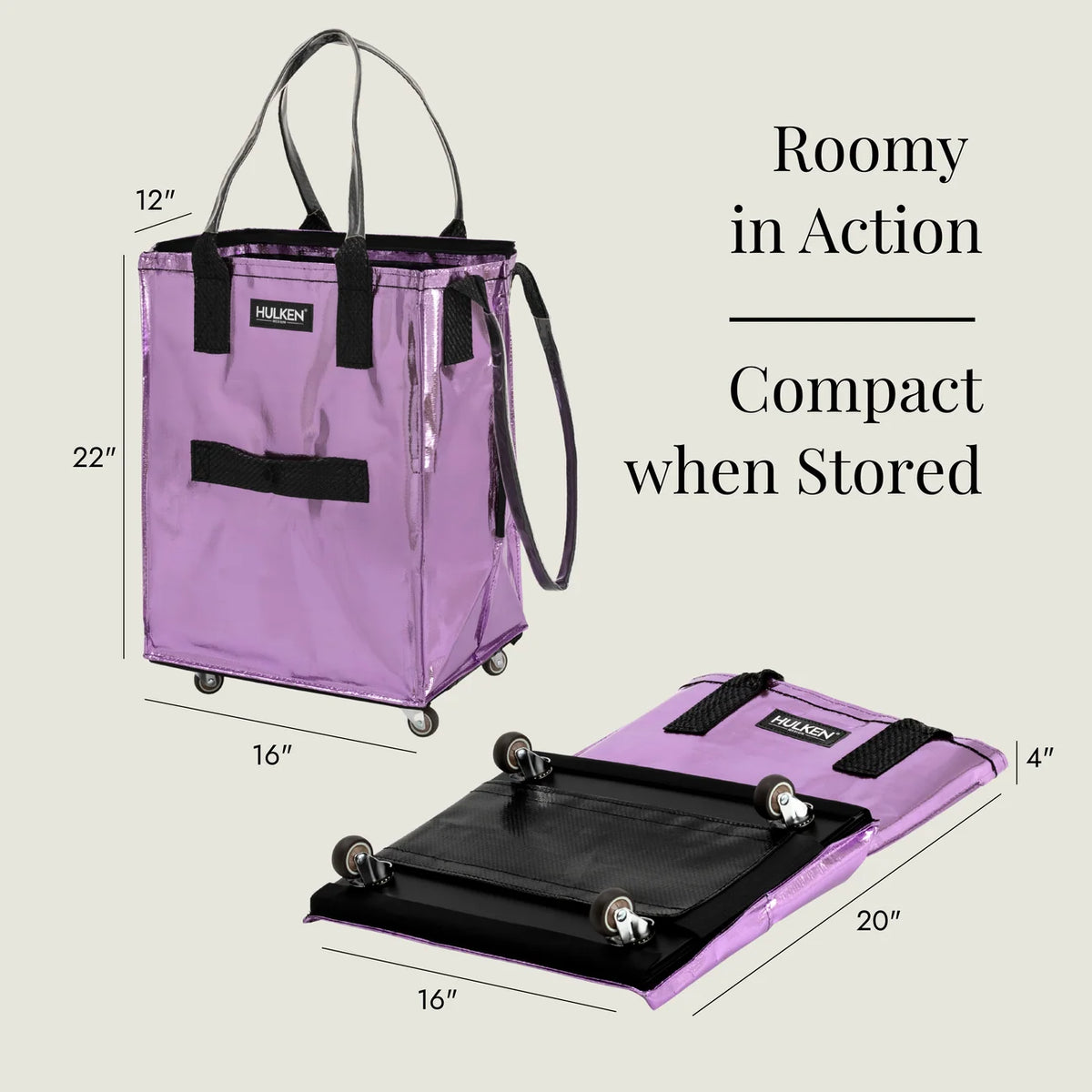 Hulken Original Rolling Tote Medium - Lilac