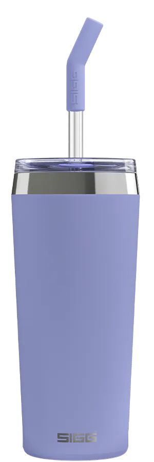 SIGG travel mug with a straw in peacful blue 06l