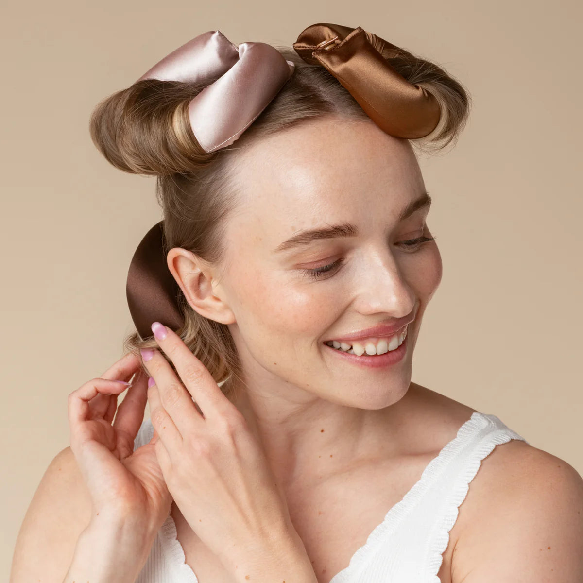 KITSCH Satin Jumbo Flexi Rods Set of 4 - Rosewood
