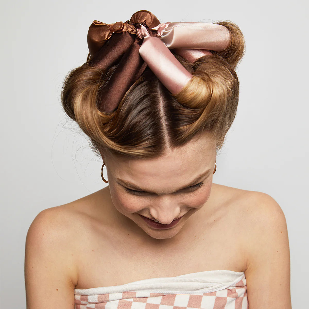 KITSCH Satin Jumbo Flexi Rods Set of 4 - Rosewood