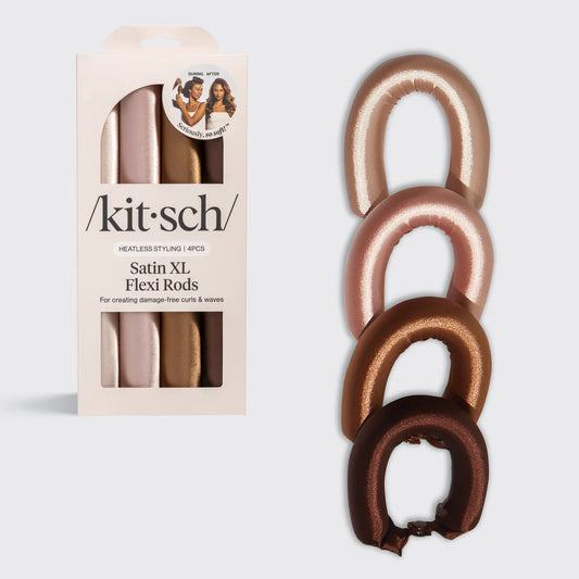 KITSCH Satin Jumbo Flexi Rods Set of 4 - Rosewood