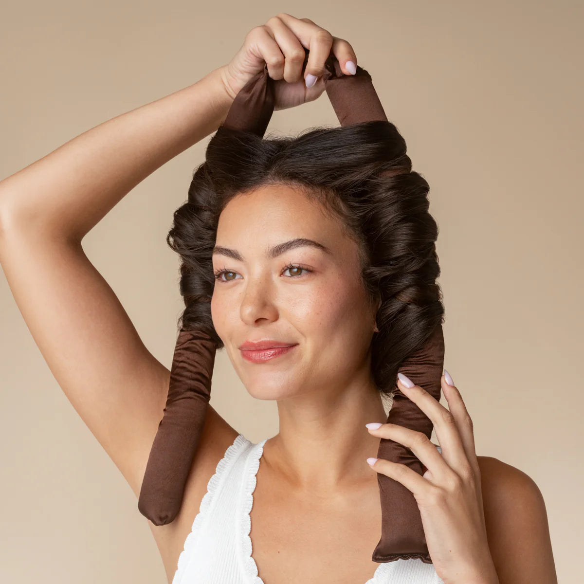 KITSCH XL Satin Heatless Curling Set - Chocolate