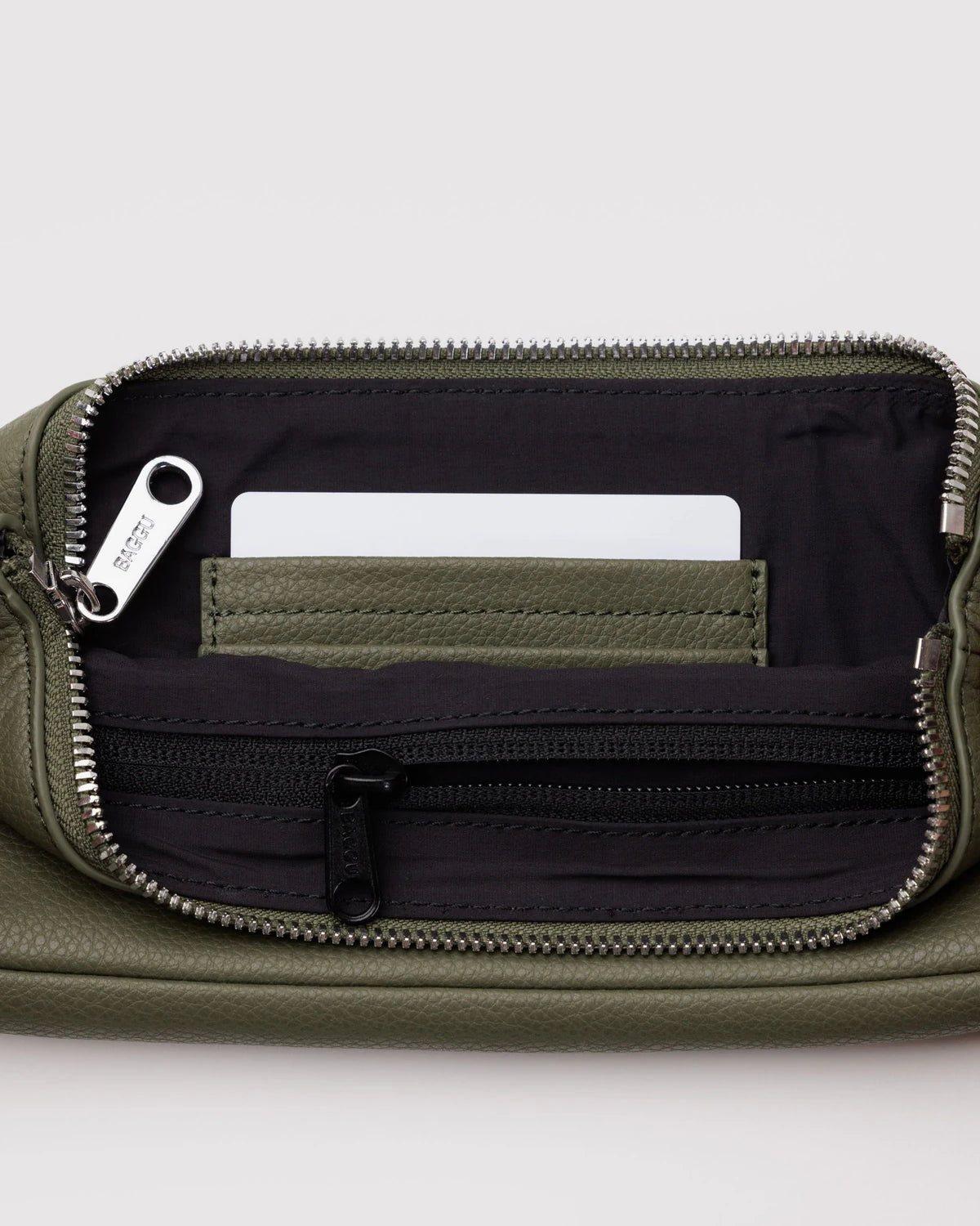 BAGGU Recycled Leather Pochette - Loden