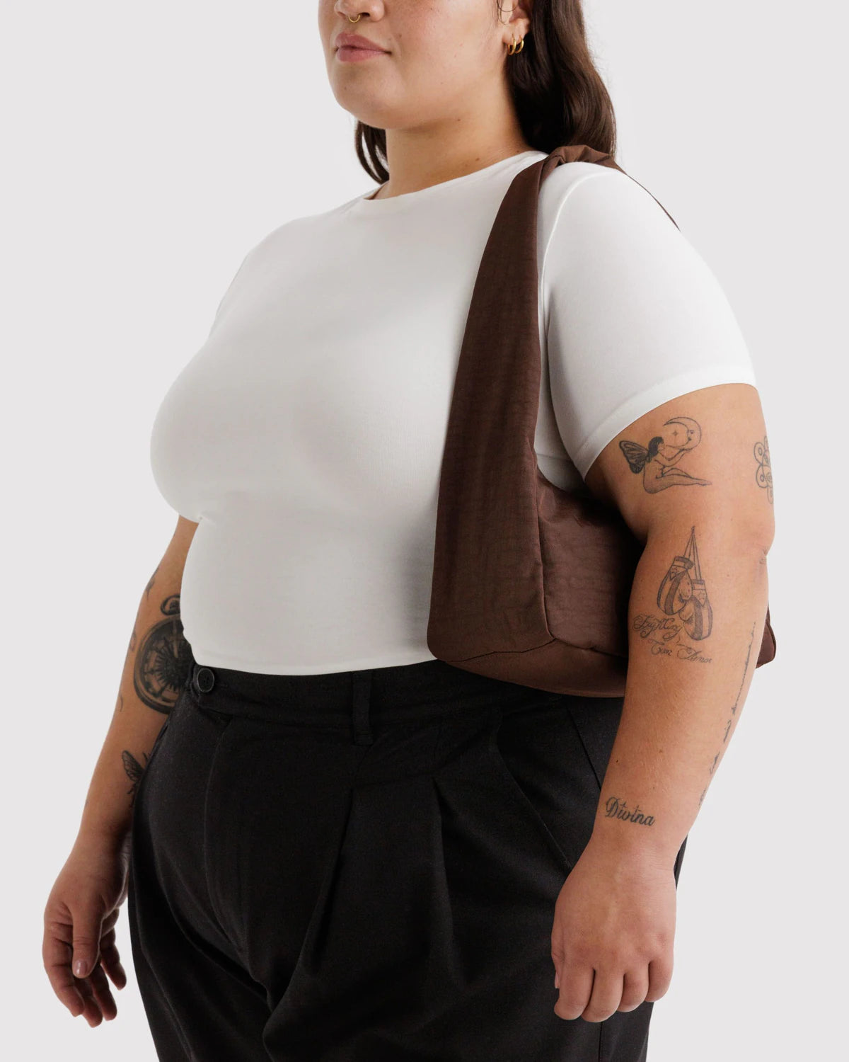BAGGU Small Nylon Meringue Bag - Coffee
